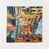 ポルトフィノイタリカラフルアモダンアートボーツ タペストリー (正面(横))