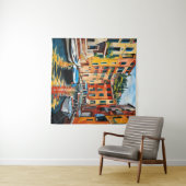 ポルトフィノイタリカラフルアモダンアートボーツ タペストリー (インサイチュ(横))