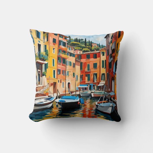 ポルトフィノイタリ地中海のア水辺ボート クッション (正面)