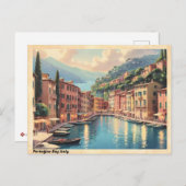 ポルトフィノベイイタリアヴィンテージトラベル ポストカード (正面/裏面)