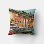 ポルトフィノ地中海のイタリ絵を描ア クッション (裏面)