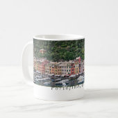 ポルトフィノ，イタリア – ロマンチックなイタリアのマグカップ コーヒーマグカップ (正面左)