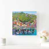 ポルトフィノ スクエア壁時計 (ホーム)