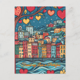 ポルトフィノ・バレンタインデーに恋を見つけた ポストカード