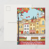 ポルトフィノ・バレンタインデーに恋を見つけた ポストカード (正面/裏面)