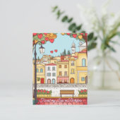 ポルトフィノ・バレンタインデーに恋を見つけた ポストカード (スタンド正面)