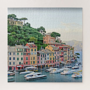 ポルトフィーノの港 - イタリアの夏 - 20x20インチ ジグソーパズル