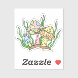 ポルトベロマッシュルームキュートパステル シール