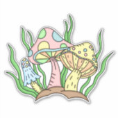 ポルトベロマッシュルームキュートパステル シール (正面)