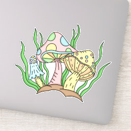 ポルトベロマッシュルームキュートパステル シール