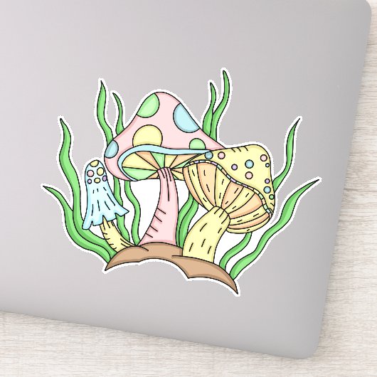 ポルトベロマッシュルームキュートパステル シール (詳細)