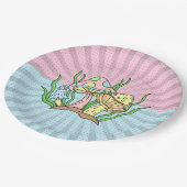 ポルトベロマッシュルームキュートパステル ペーパープレート (アングル)