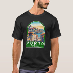 ポルトポルトガルトラベルアートエンブレム Tシャツ