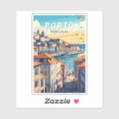 ポルトポルトガルトラベルアートヴィンテージ シール (シート)