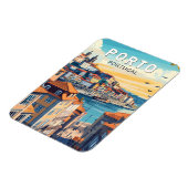 ポルトポルトガルトラベルアートヴィンテージ マグネット (左側)