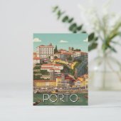 ポルトポルトガルトラベル抽象芸術ヴィンテージ ポストカード (スタンド正面)
