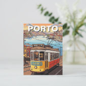 ポルトポルトガルトラベル抽象芸術 ポストカード (スタンド正面)