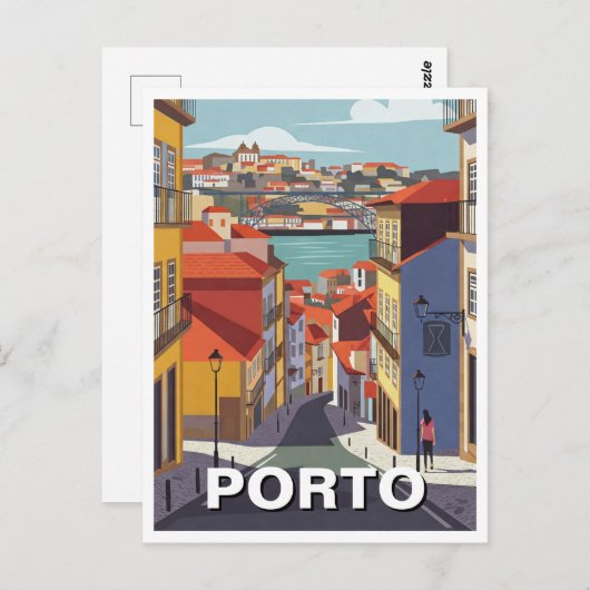 ポルトポルトガルトラベル抽象芸術 ポストカード (正面/裏面)