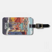 ポルトポルトガルトラベル抽象芸術 ラゲッジタグ (正面横)