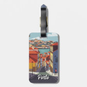 ポルトポルトガルトラベル抽象芸術 ラゲッジタグ (裏面縦)
