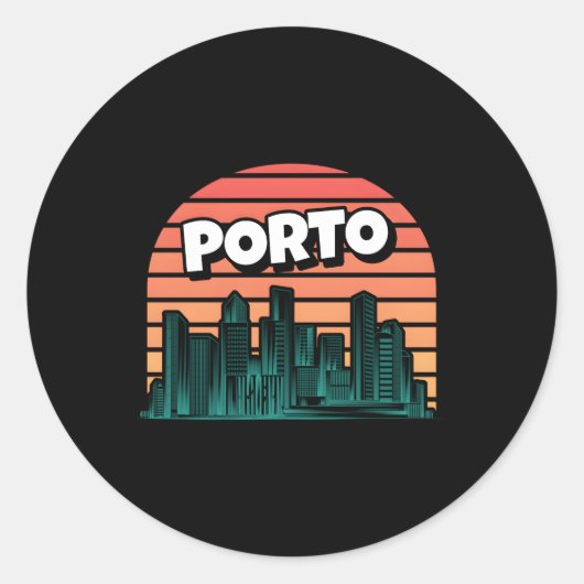 ポルトポルトガルポルトガル旅行トラベラー ラウンドシール (正面)