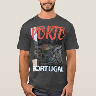 ポルトポルトガル通りアート、メンズTシャツ Tシャツ