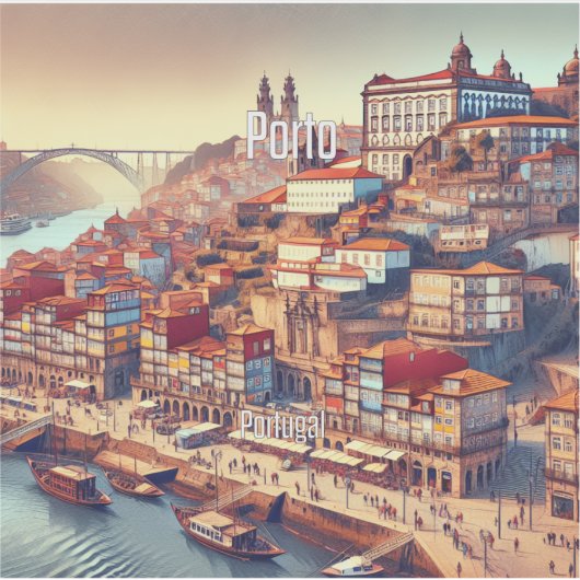 ポルトポルトガル3インチビニールステッカー シール (正面)