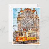 ポルトポルトポルトガルヴィンテージ旅行水の色 ポストカード (正面/裏面)