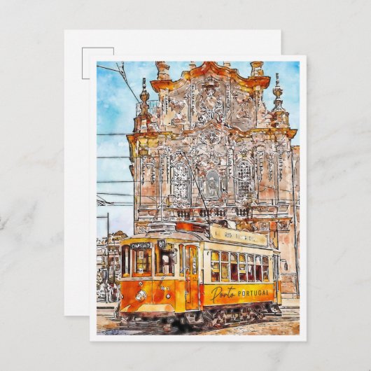 ポルトポルトポルトガルヴィンテージ旅行水の色 ポストカード (正面/裏面)