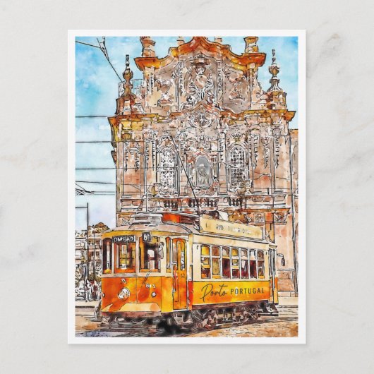 ポルトポルトポルトガルヴィンテージ旅行水の色 ポストカード (正面)