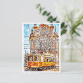 ポルトポルトポルトガルヴィンテージ旅行水の色 ポストカード (スタンド正面)