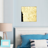 ポルトモダンエレガントト，ポルトガルの上品なギフトマップ 箔ポスター (インサイチュ (寝室))