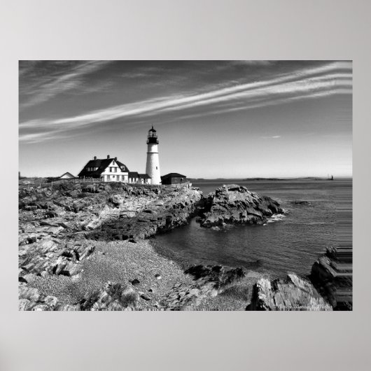 ポルトランドヘッドブラックnホワイトポスター ポスター (正面)