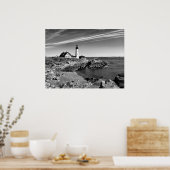 ポルトランドヘッドブラックnホワイトポスター ポスター (キッチン)