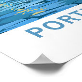 ポルトレヴェンコーンウォールトラベルプリント ポスター (角)