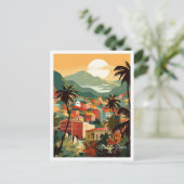 ポルトープリンスハイティトラベルプレイスイラストレーション ポストカード (スタンド正面)