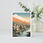 ポルトープリンスハイティトラベルプレイスイラストレーション ポストカード (スタンド正面)