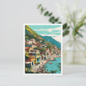 ポルトープリンスハイティヴィンテージ旅行イラストレーション ポストカード (スタンド正面)