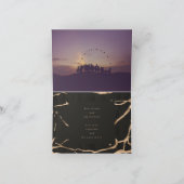 ポルトーロ黒大理石モダンゴールドフォトグラッド サンキューカード (内部)