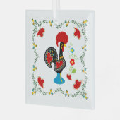 ポルト伝統的ガルの雄鶏 ガラスオーナメント (正面左)