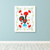 ポルト伝統的ガルの雄鶏 キャンバスプリント (インサイチュ (ウッドフロア))