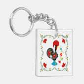 ポルト伝統的ガルの雄鶏 キーホルダー (正面左)