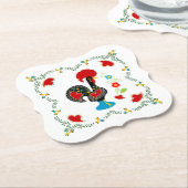 ポルト伝統的ガルの雄鶏 ペーパーコースター (アングル)