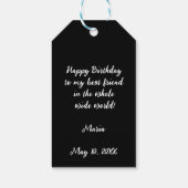 ポルト伝統的ガルハッピーバースデー ギフトタグ (裏面)