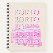 ポルト旅行アート,ポルトガル旅行アート,ピンク ノートブック (正面)