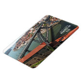 ポルト橋のドーロ川，ポルトガル マグネット (左側)