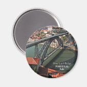 ポルト橋のドーロ川,ポルトガル マグネット (正面/裏面)