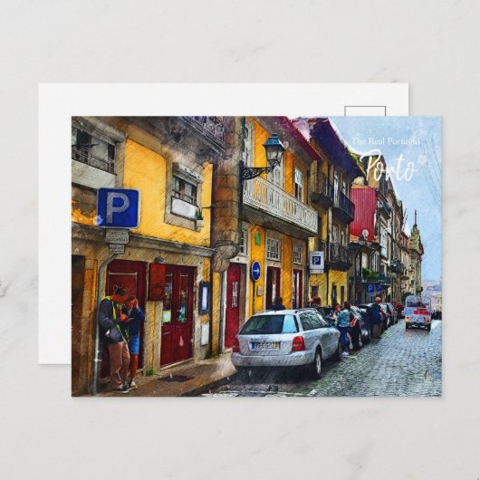 ポルト通りポルトガルポストカード ポストカード (正面/裏面)