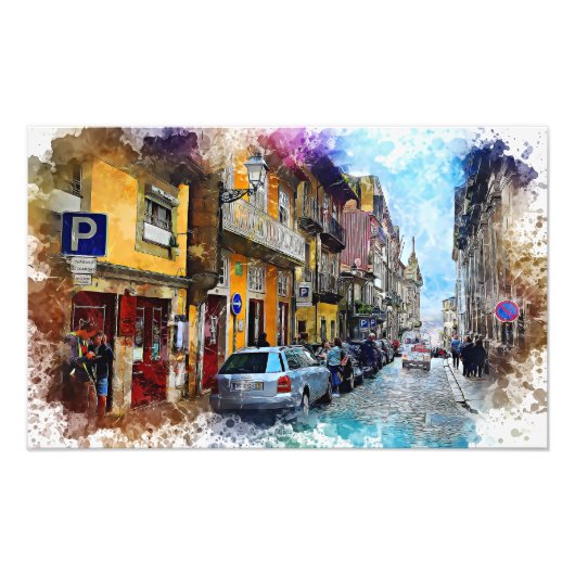 ポルト通りポルトガル フォトプリント            (正面)