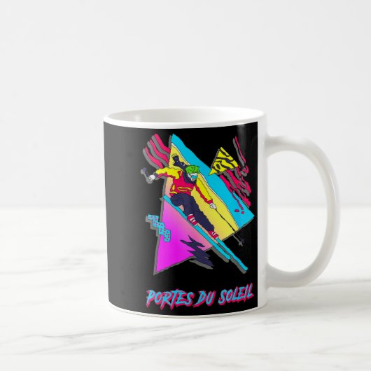 ポルト・デュ・ソレイユの輝き レトロ スキー スキーヤー コーヒーマグカップ (右)